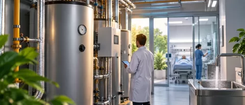 como reduzir o consumo de gas no aquecimento de agua de hospitais